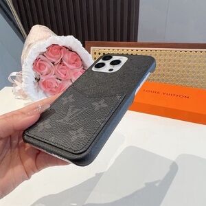 Louis Vuitton Charcoal Monogram Card Holder Phone Case